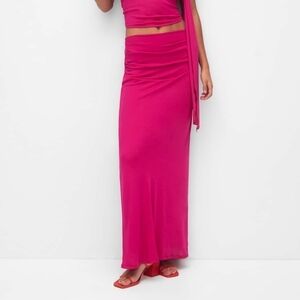 Pull & Bear Pink Long tulle skirt